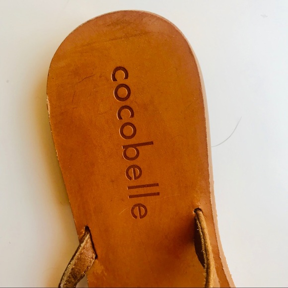 Cocobelle tan gladiator sandal with gold beading - Picture 4 of 5